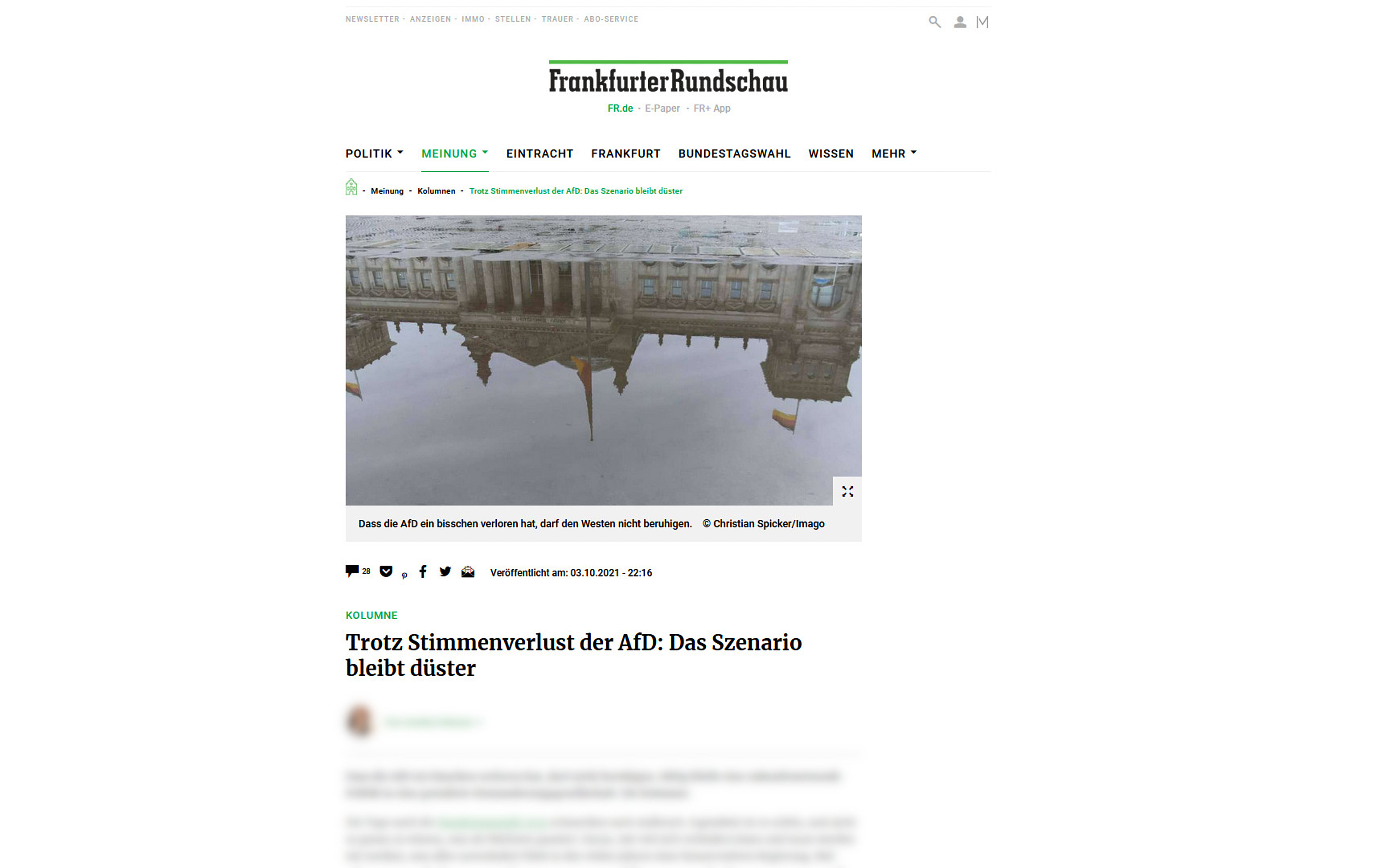 Frankfurter Rundschau 03.10.2021